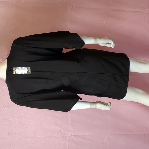 Boohoo Disco Slinky Twist Front Mini Dress in Black size 12 - Picture 3 of 6